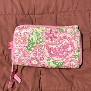 Vera Bradley Pink and Green Floral Wallet